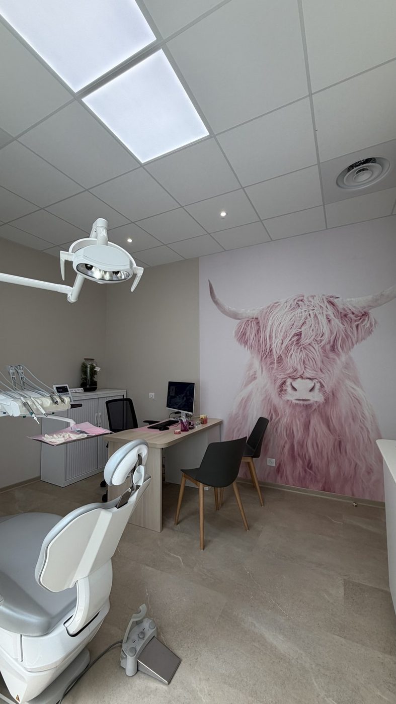 Salle de soins « rose buffle » — Cabinet Dentaire du Pays d'Aubagne, Roquevaire